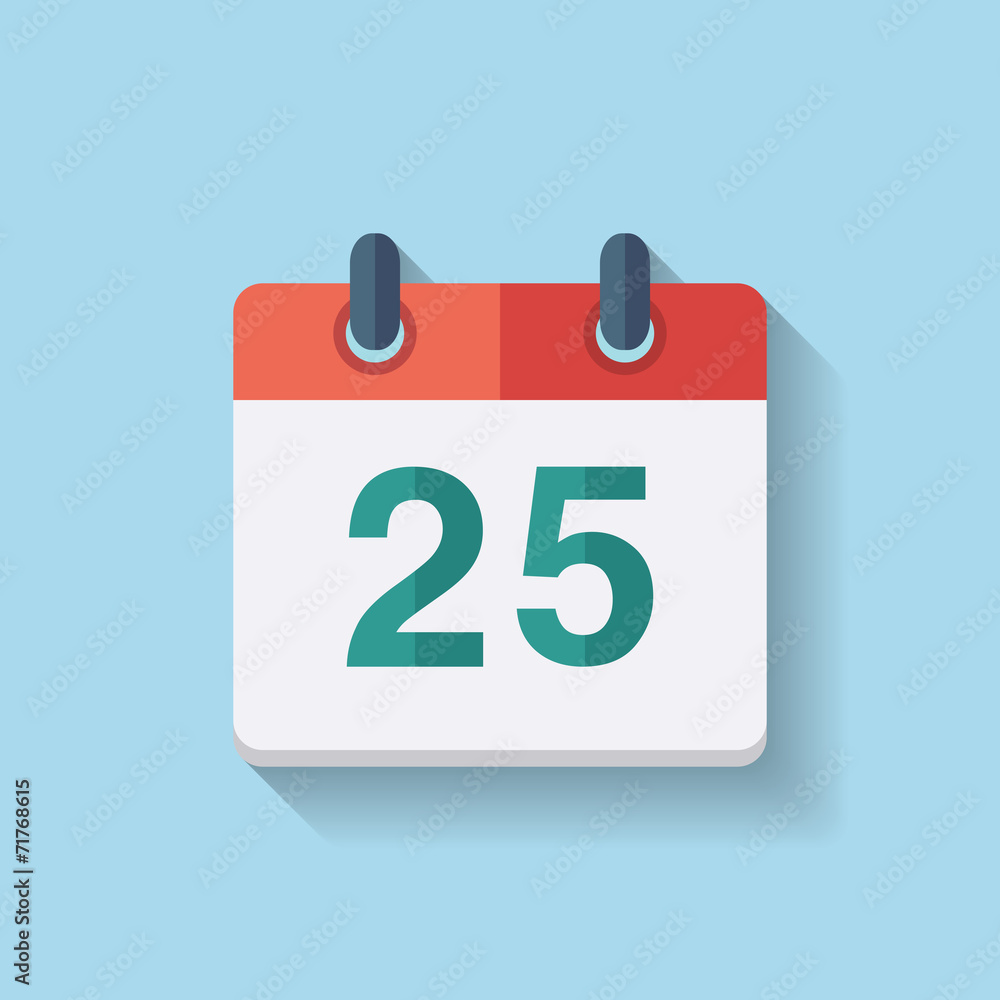 Flat vector calendar icon Flat vector calendar icon