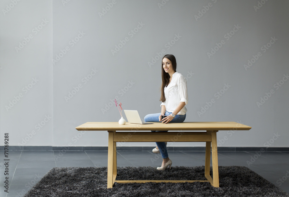 Young woman in the office Young woman in the office