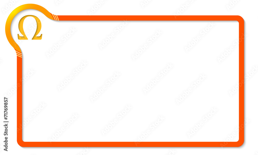 red frame with yellow corner and omega red frame with yellow corner and omega