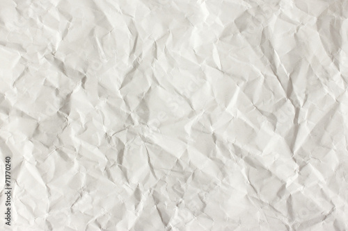 Weißes zerknittertes Papier - Hintergrund Textur