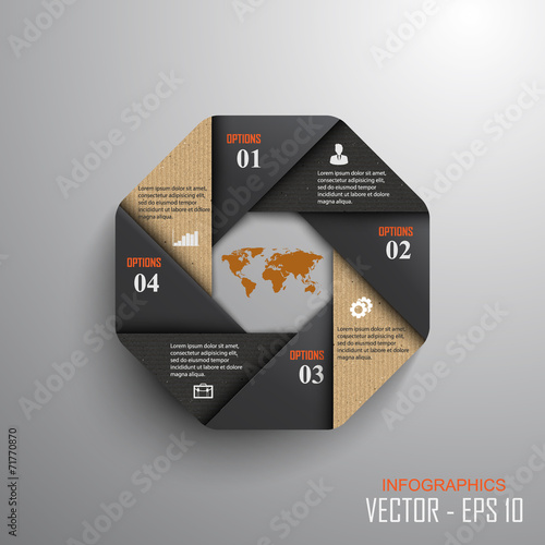 Vector design template.Cardboard texture. Vector illustration 