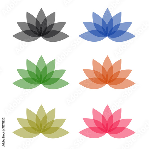 Lotus in different colors- logo for business