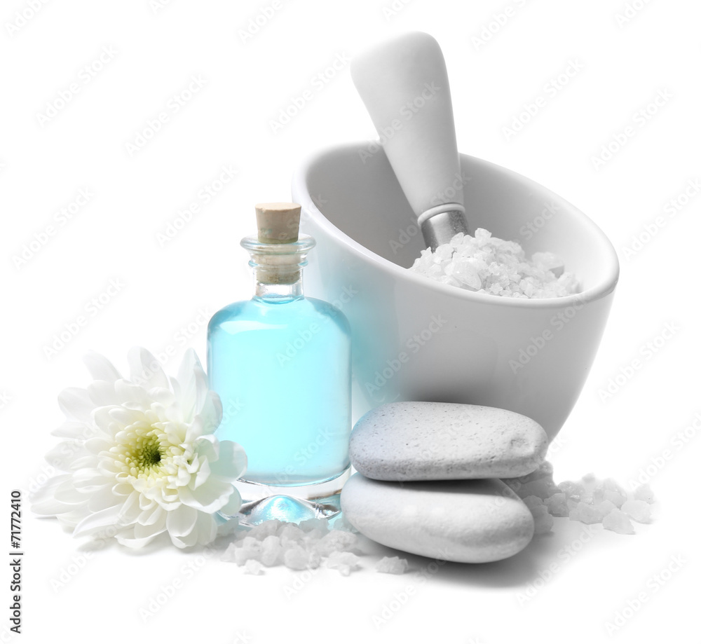 Spa setting isolated on white Spa setting isolated on white
