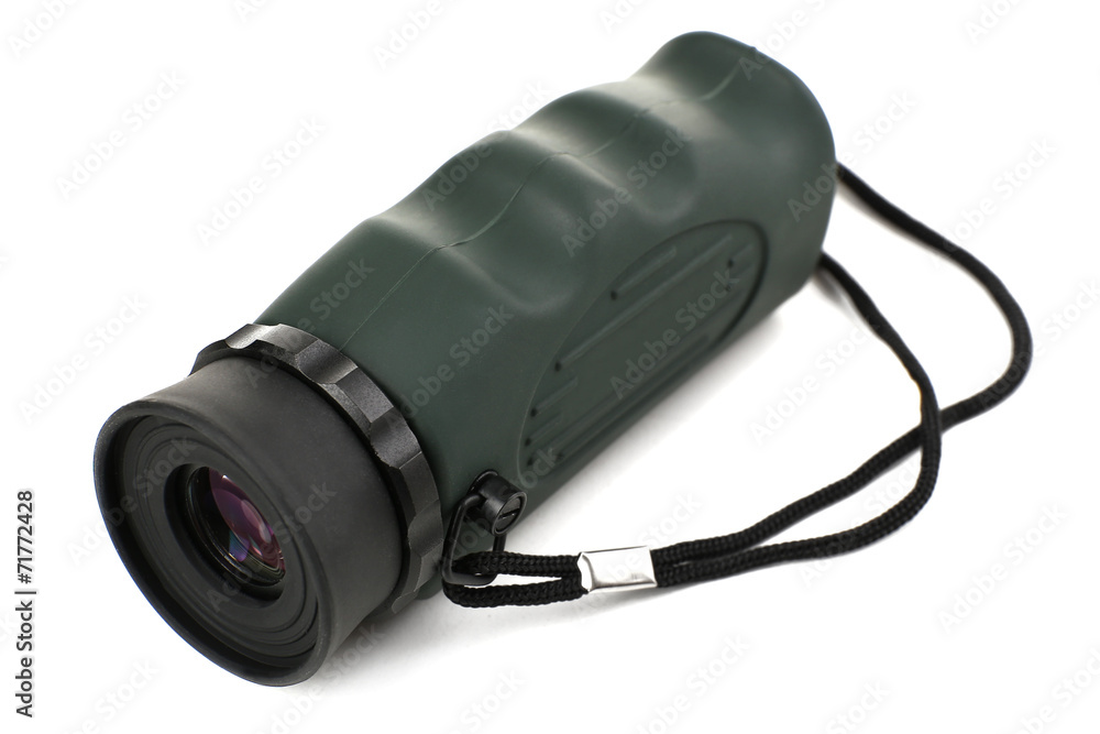 Modern binoculars isolated on white