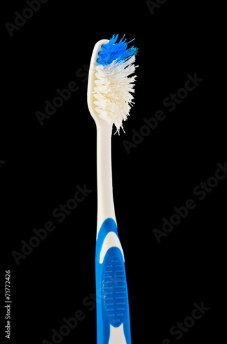 Old toothbrush. isolated