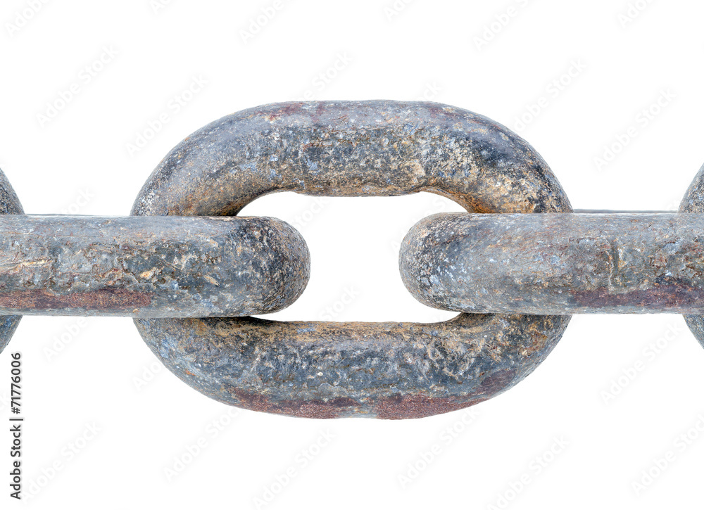 Old rusty chain isolated on white Old rusty chain isolated on white
