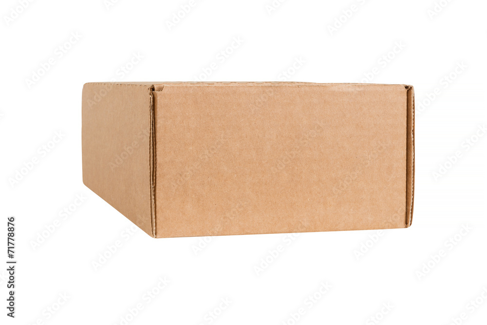 Closed shipping cardboard box isolated Closed shipping cardboard box isolated
