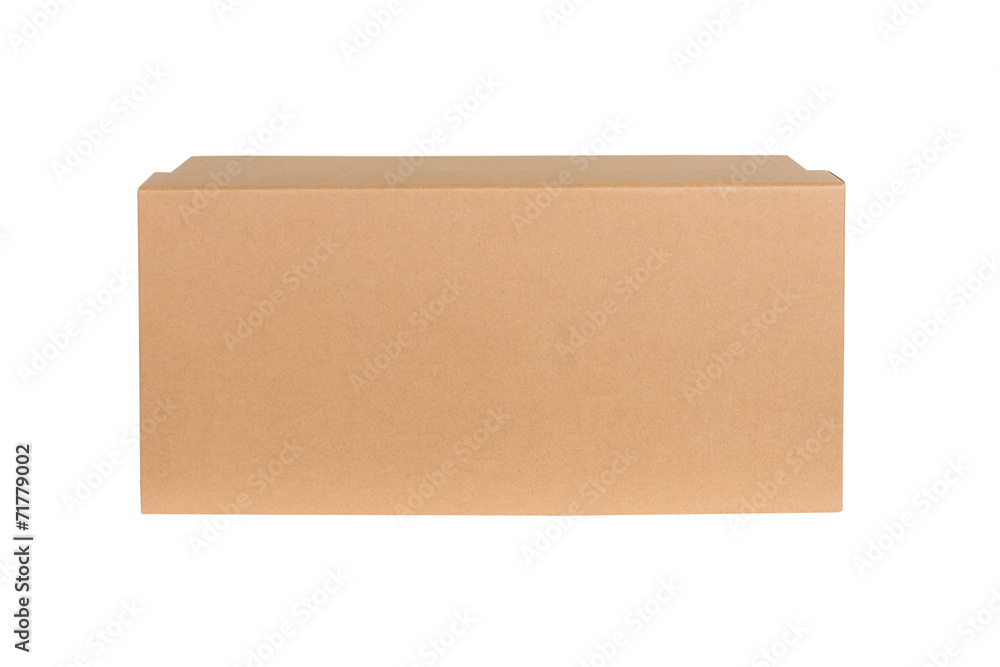Closed shipping cardboard box isolated Closed shipping cardboard box isolated