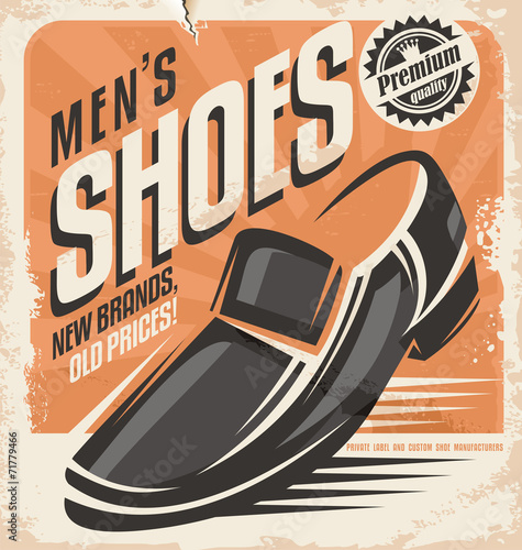 Retro shoes poster