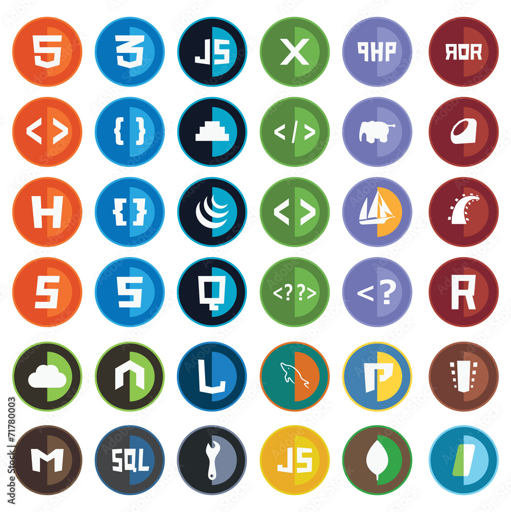 collection of web development shield signs - html5 css3 collection of web development shield signs - html5 css3