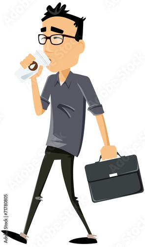 homme moderne sur le trajet du travail