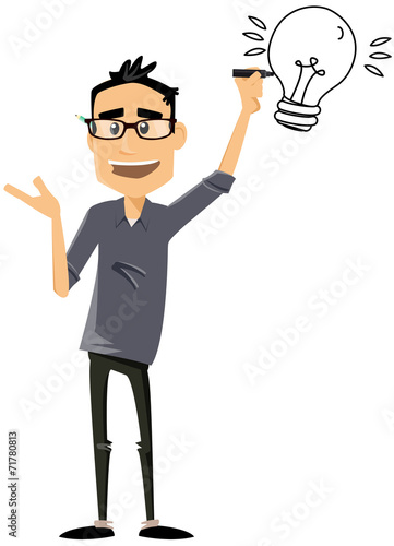 homme moderne dessinant