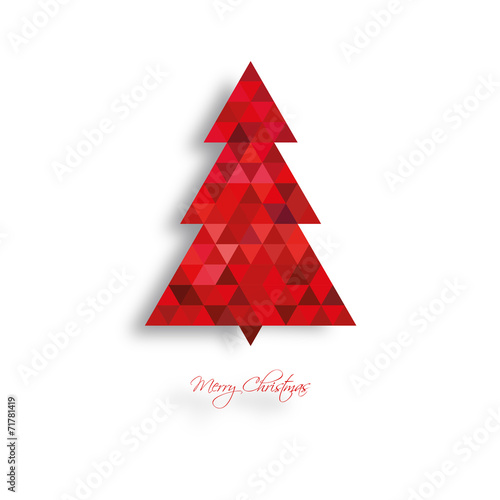 Christmas Tree Background Red