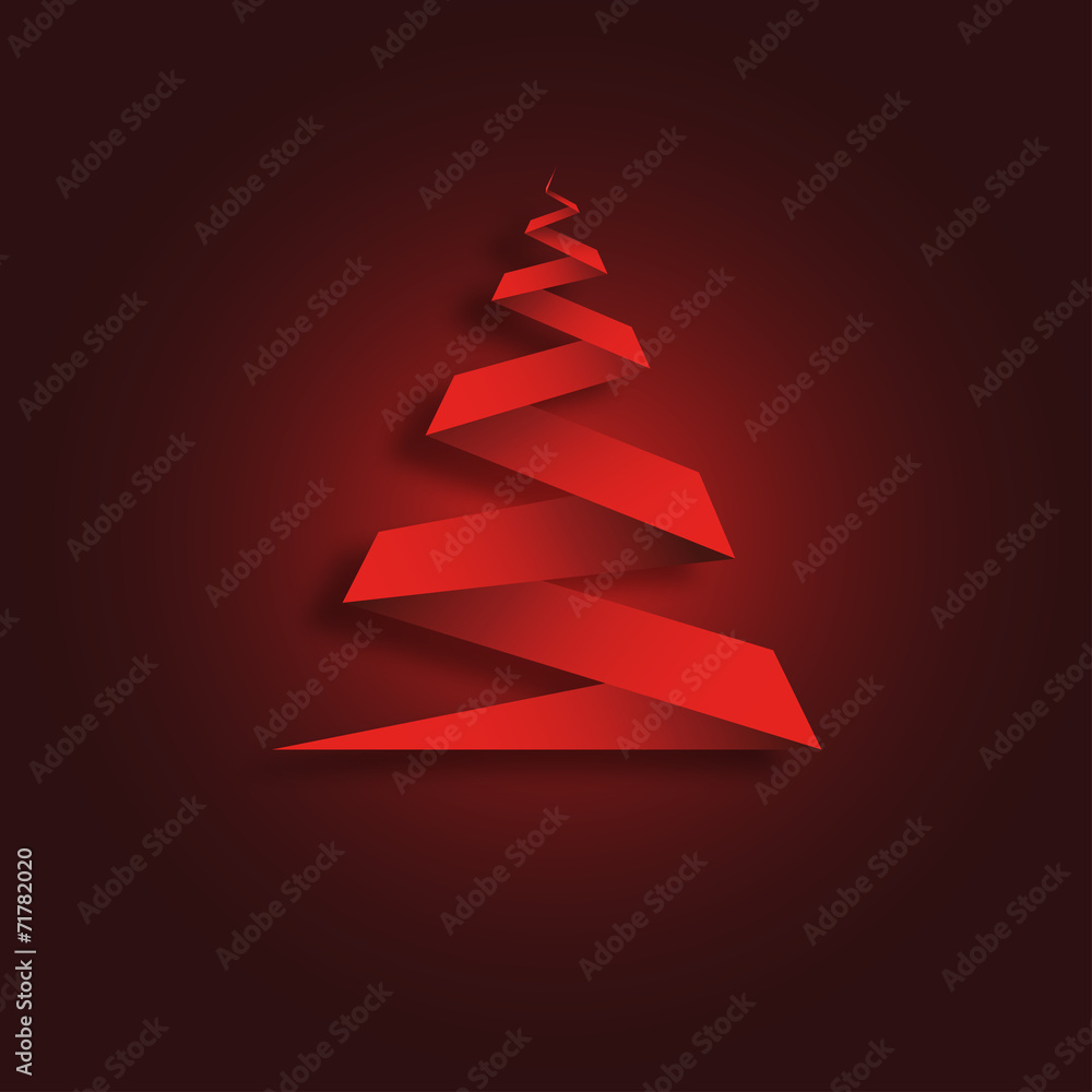 Christmas Background Red Origami
