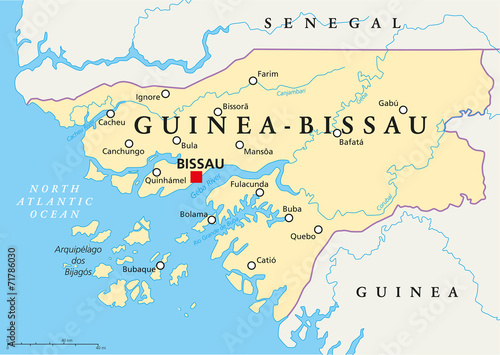 Guinea-Bissau Political Map photo