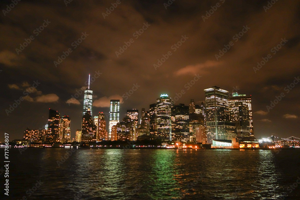 Fototapeta premium View of Manhattan at night