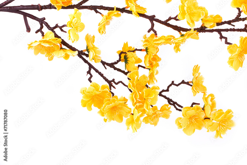 Obraz premium Artificial yellow flowers