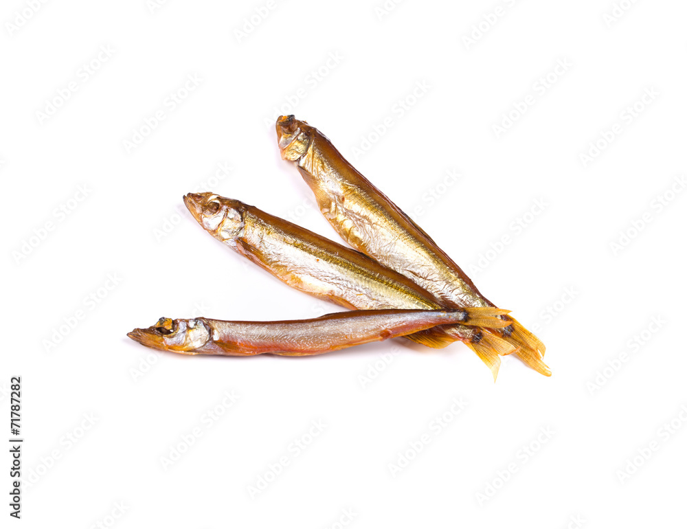 Smoked fish isolated Smoked fish isolated