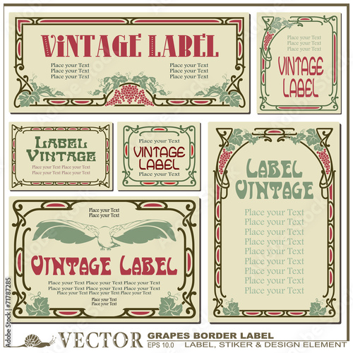 Border style labels on different versions based on grapes