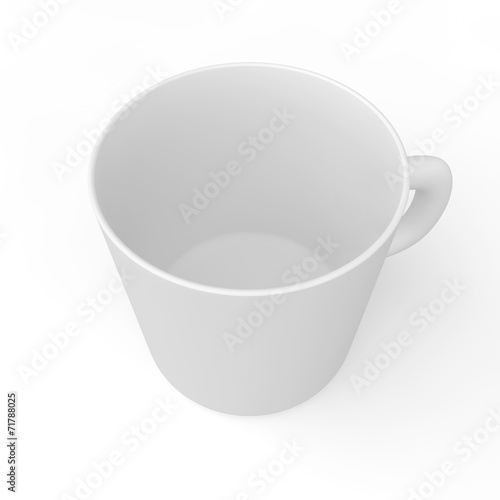 White empty mug
