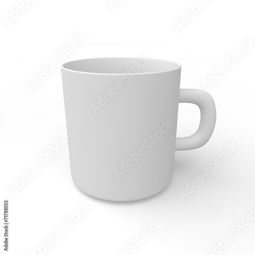 White empty mug
