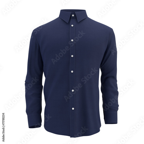 blue shirt on a white background