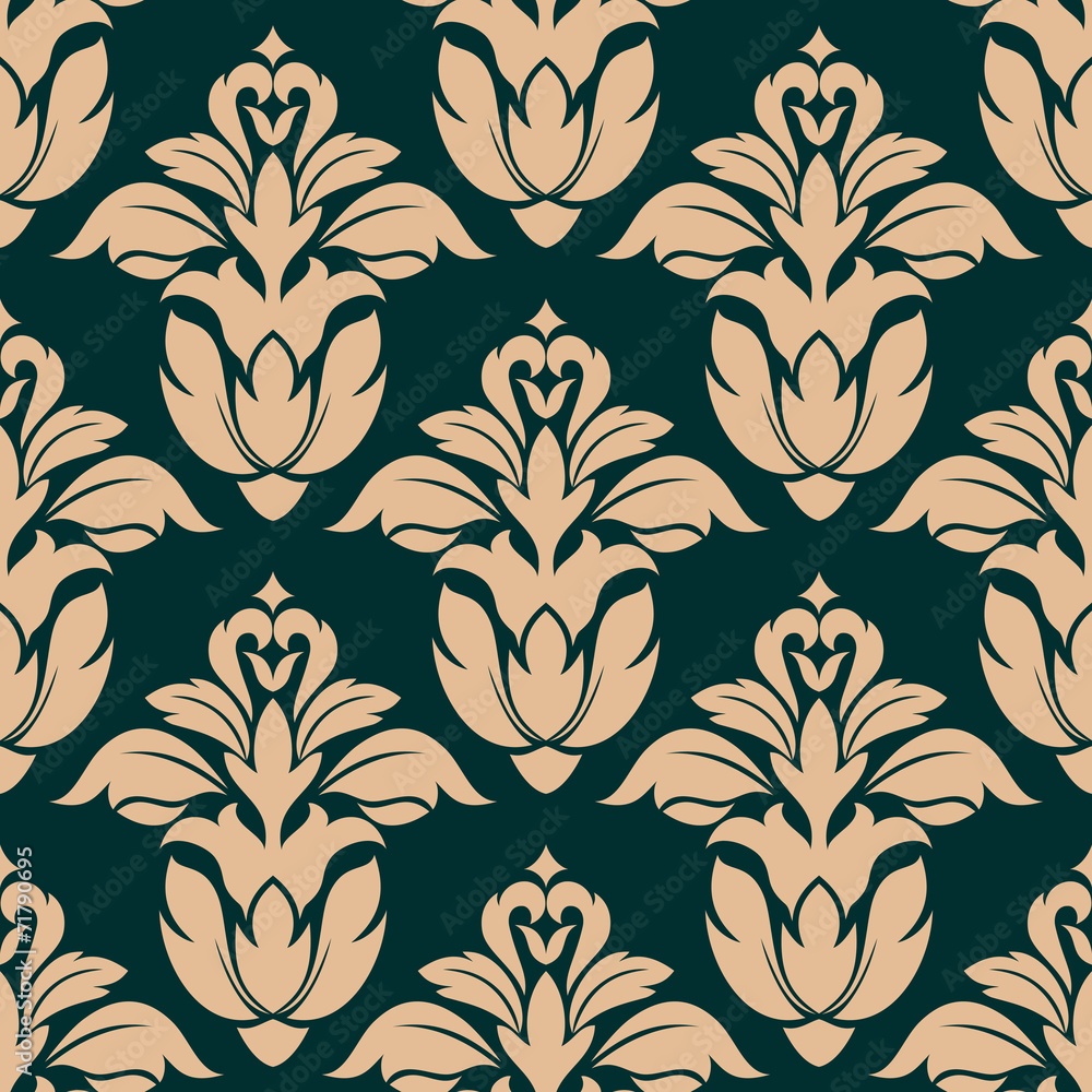 Retro floral seamless pattern Retro floral seamless pattern
