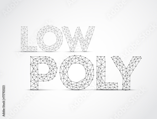 Vector low poly lettering