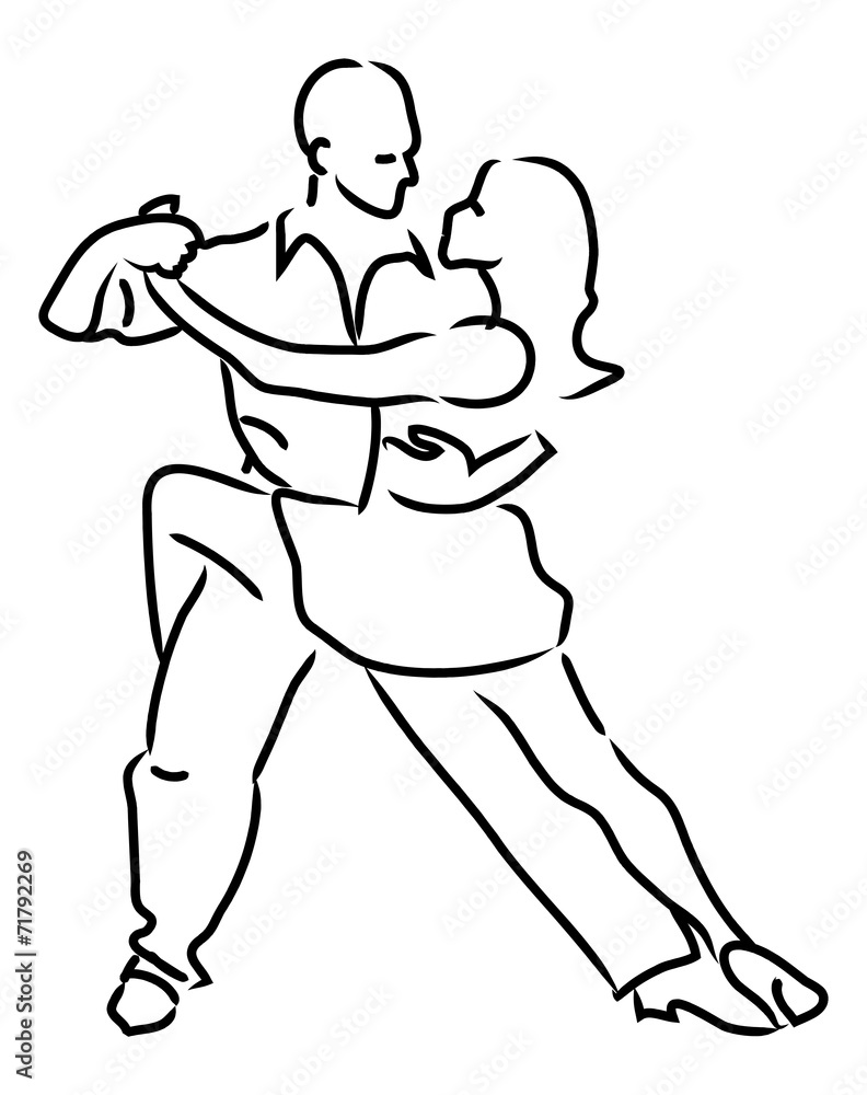 simple loop vector dancing couple
