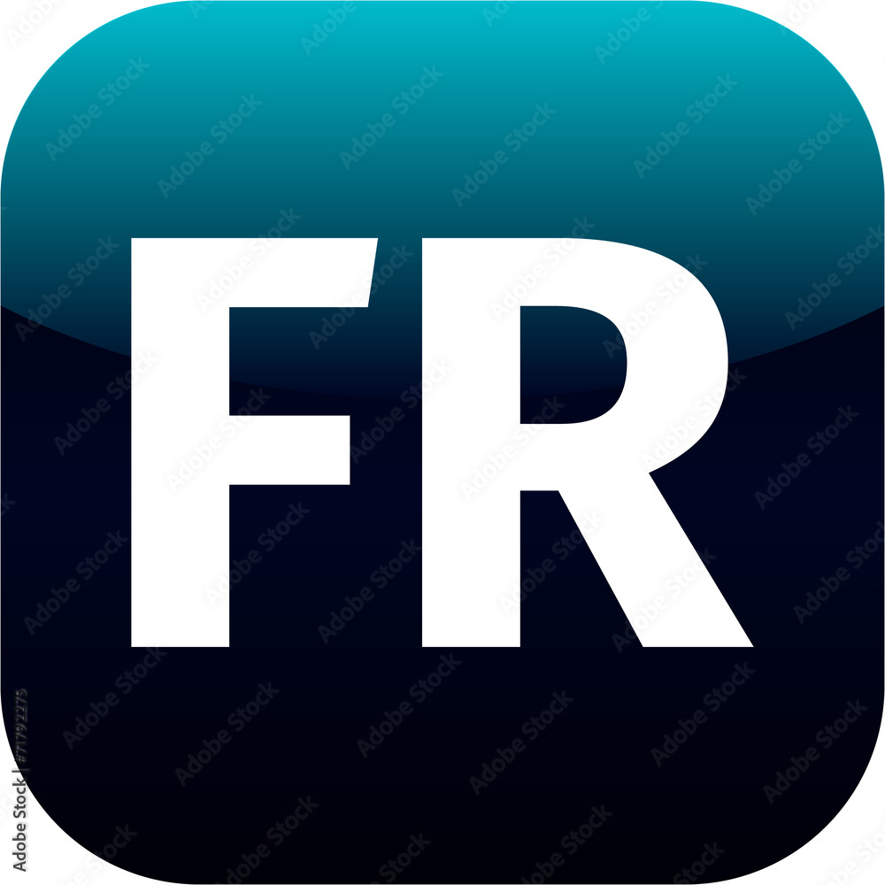 Fototapeta premium FR domain icon