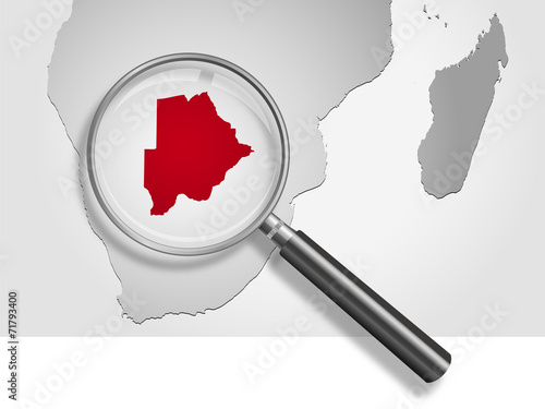 Landkarte *** Afrika Botswana