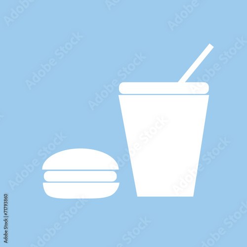 hamburger and soda icon