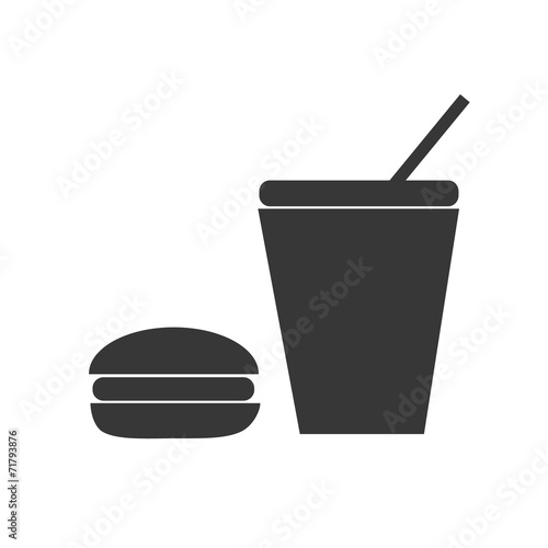 hamburger and soda icon