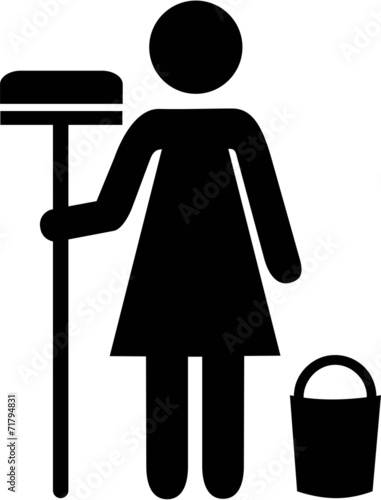 Cleaning Woman PIctogram