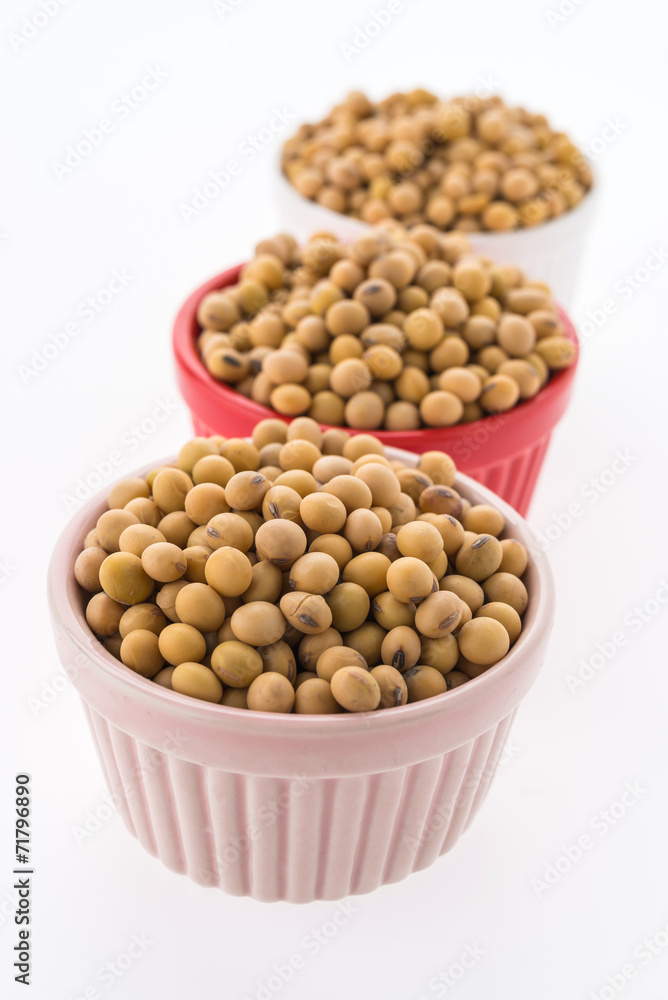 Soybean isolated on white background Soybean isolated on white background