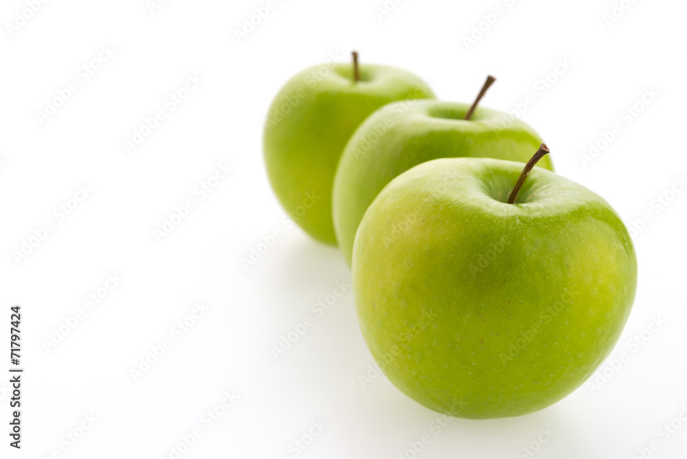 Green apple isolated on white background