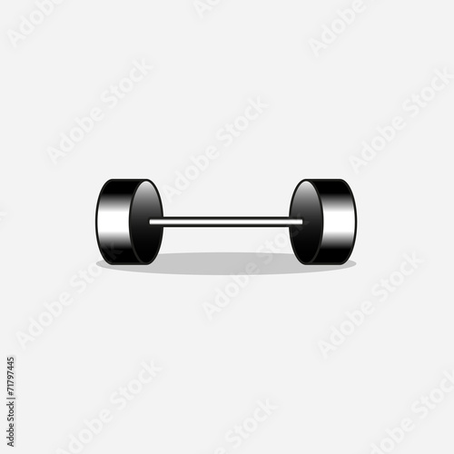 Barbell vector icon