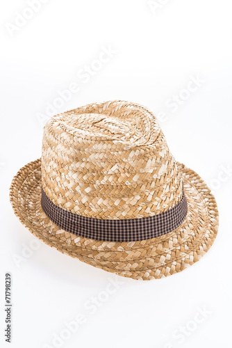 straw hat isolated on white background