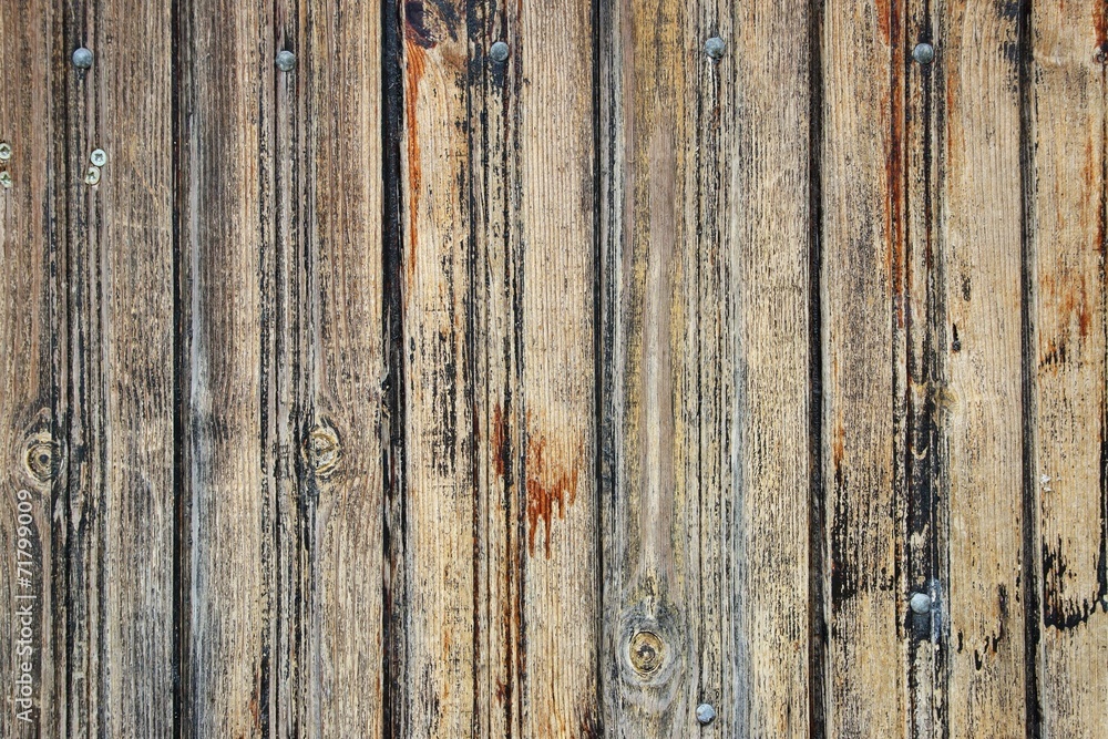 Obraz premium Stary Wyblakły Ogrodzenie Z Drewna