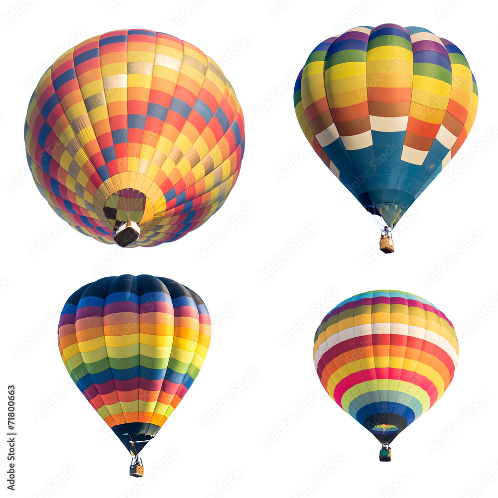 Fototapeta premium Zestaw kolorowych balonem na białym tle