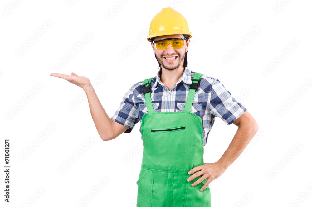 Industrial worker isolated on the white background Industrial worker isolated on the white background