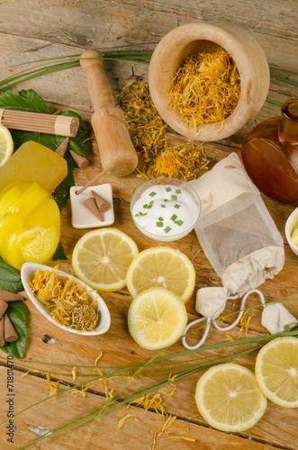 Natural cosmetics still life