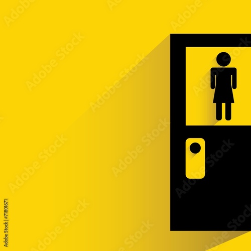 woman restroom sign