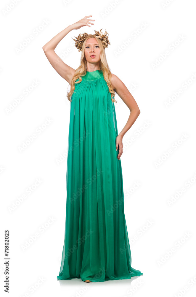 Woman in fashion clothing isolated on white Woman in fashion clothing isolated on white