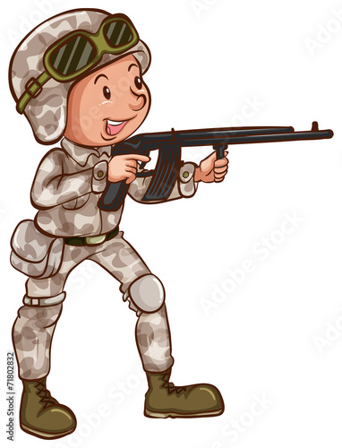 A simple drawing of a soldier