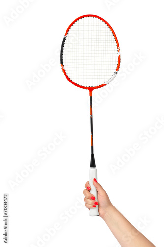 Hand with badminton racket © Nikolai Sorokin