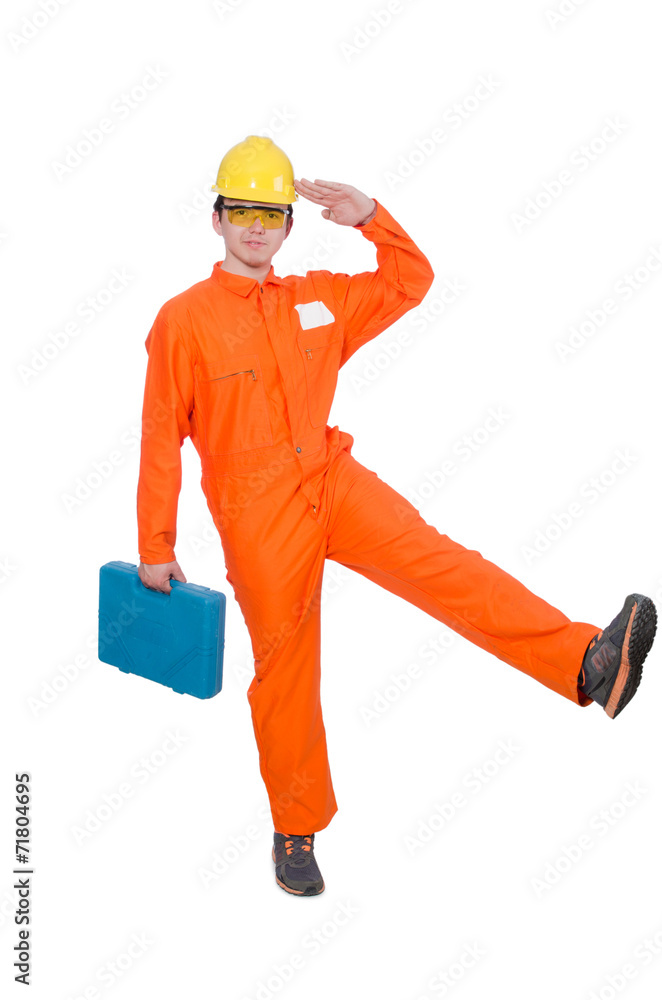 Industrial worker isolated on the white background Industrial worker isolated on the white background