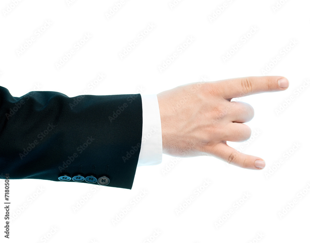 Caucasian male hand composition isolated Caucasian male hand composition isolated