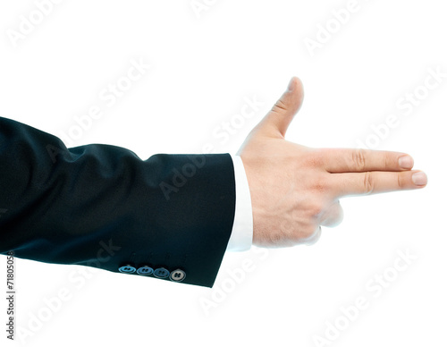 Caucasian male hand composition isolated