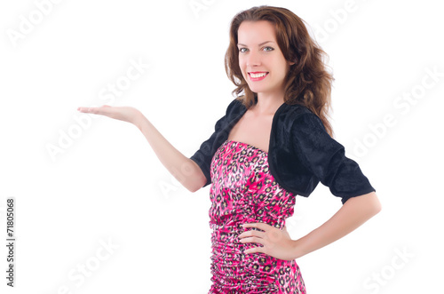 Wallpaper Mural Woman isolated on the white background Torontodigital.ca